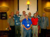 (161) Front: Bill Lucus and Hartson Gleason.  Back: Doc Halliday (friend of Pete's), Pete Christy, Dave Engle, Larry Kenny, Ross Peacock, and Don Smith.