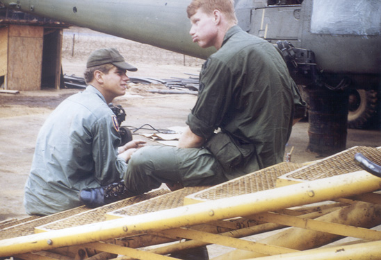 Pelican crewchiefs, Robert Mix and Dave Engle