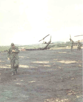 Dave Engle at accident site at LZ Baldy